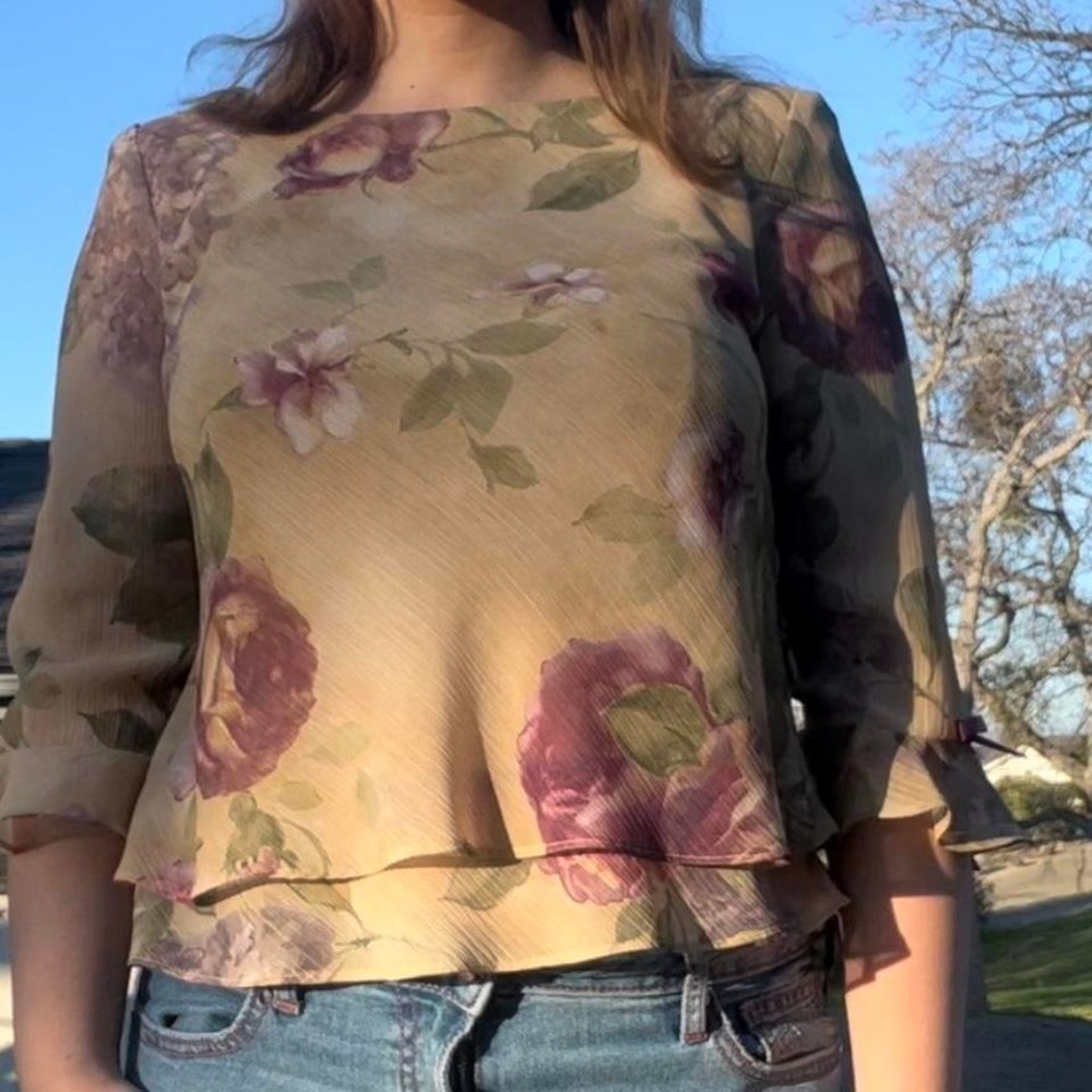 Jessica Howard petite vintage 80s coquette girly blouse size 10